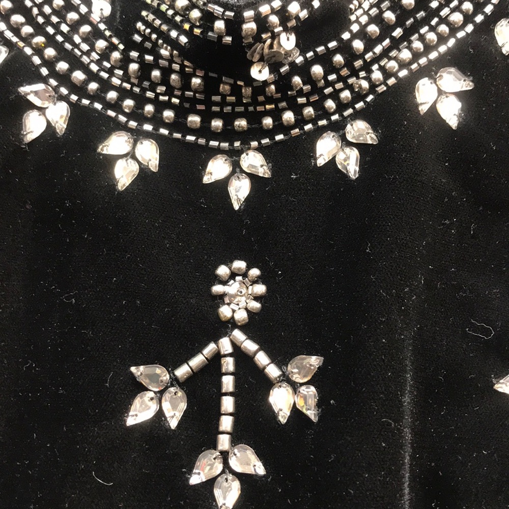 Adrianna-Papell sleeveless jewels Cocktail velvet dress - Picture 3 of 11